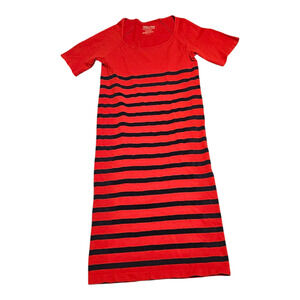 Tees by Tina One Size Short Sleeve Red and Black T-Shirt Dress